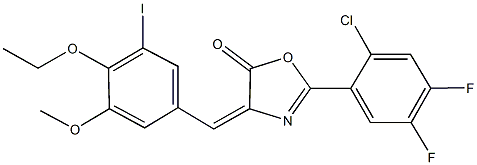 2-(2-chloro-4,5-difluorophenyl)-4-(4-ethoxy-3-iodo-5-methoxybenzylidene)-1,3-oxazol-5(4H)-one Structure