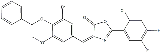 4-[4-(benzyloxy)-3-bromo-5-methoxybenzylidene]-2-(2-chloro-4,5-difluorophenyl)-1,3-oxazol-5(4H)-one Structure