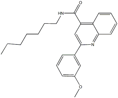 N-heptyl-2-(3-methoxyphenyl)-4-quinolinecarboxamide 구조식 이미지