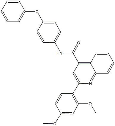2-(2,4-dimethoxyphenyl)-N-(4-phenoxyphenyl)-4-quinolinecarboxamide Structure