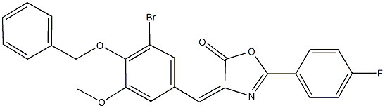 4-[4-(benzyloxy)-3-bromo-5-methoxybenzylidene]-2-(4-fluorophenyl)-1,3-oxazol-5(4H)-one Structure