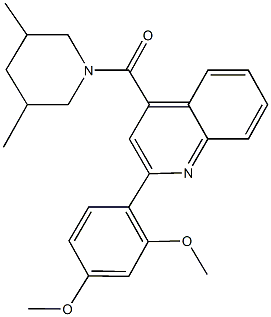 2-(2,4-dimethoxyphenyl)-4-[(3,5-dimethyl-1-piperidinyl)carbonyl]quinoline 구조식 이미지