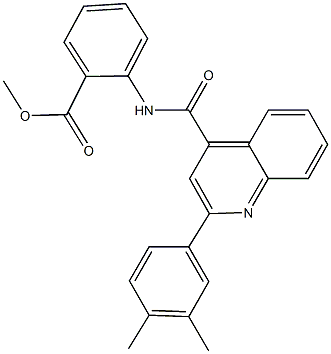 methyl 2-({[2-(3,4-dimethylphenyl)-4-quinolinyl]carbonyl}amino)benzoate 구조식 이미지