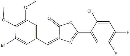 4-(3-bromo-4,5-dimethoxybenzylidene)-2-(2-chloro-4,5-difluorophenyl)-1,3-oxazol-5(4H)-one Structure