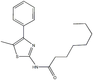 N-(5-methyl-4-phenyl-1,3-thiazol-2-yl)octanamide 구조식 이미지