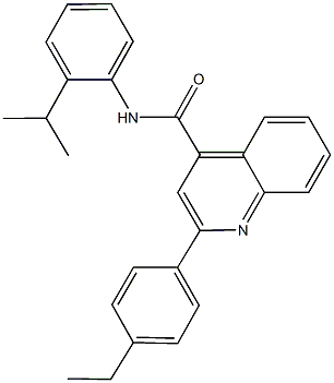 2-(4-ethylphenyl)-N-(2-isopropylphenyl)-4-quinolinecarboxamide Structure