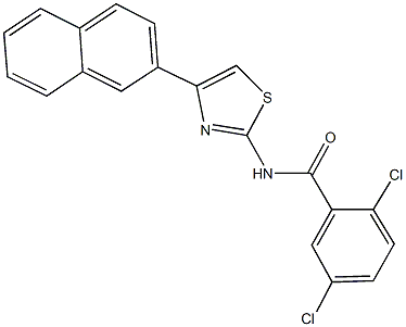 2,5-dichloro-N-[4-(2-naphthyl)-1,3-thiazol-2-yl]benzamide 구조식 이미지