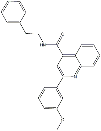 2-(3-methoxyphenyl)-N-(2-phenylethyl)-4-quinolinecarboxamide 구조식 이미지