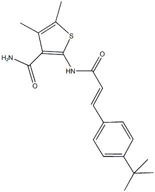 2-{[3-(4-tert-butylphenyl)acryloyl]amino}-4,5-dimethyl-3-thiophenecarboxamide Structure