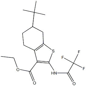 ethyl 6-tert-butyl-2-[(trifluoroacetyl)amino]-4,5,6,7-tetrahydro-1-benzothiophene-3-carboxylate Structure