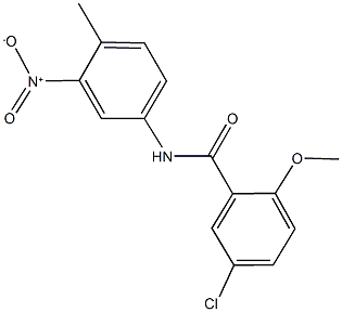 5-chloro-N-{3-nitro-4-methylphenyl}-2-methoxybenzamide Structure