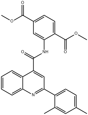 dimethyl 2-({[2-(2,4-dimethylphenyl)-4-quinolinyl]carbonyl}amino)terephthalate 구조식 이미지