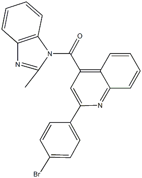 2-(4-bromophenyl)-4-[(2-methyl-1H-benzimidazol-1-yl)carbonyl]quinoline 구조식 이미지