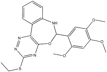 3-(ethylsulfanyl)-6-(2,4,5-trimethoxyphenyl)-6,7-dihydro[1,2,4]triazino[5,6-d][3,1]benzoxazepine Structure