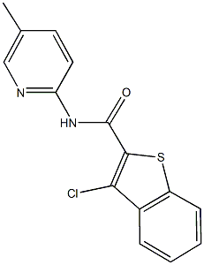 3-chloro-N-(5-methyl-2-pyridinyl)-1-benzothiophene-2-carboxamide Structure