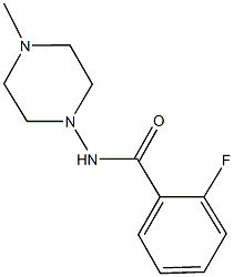 2-fluoro-N-(4-methyl-1-piperazinyl)benzamide Structure