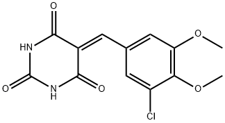 5-(3-chloro-4,5-dimethoxybenzylidene)-2,4,6(1H,3H,5H)-pyrimidinetrione 구조식 이미지