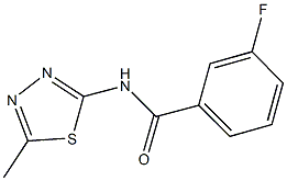 3-fluoro-N-(5-methyl-1,3,4-thiadiazol-2-yl)benzamide 구조식 이미지