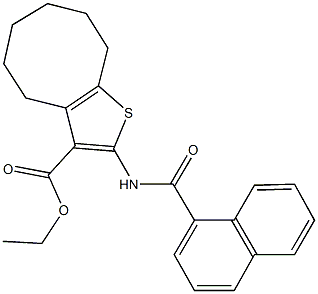 ethyl 2-(1-naphthoylamino)-4,5,6,7,8,9-hexahydrocycloocta[b]thiophene-3-carboxylate 구조식 이미지