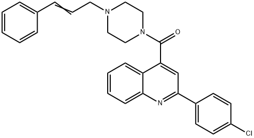 2-(4-chlorophenyl)-4-[(4-cinnamyl-1-piperazinyl)carbonyl]quinoline Structure