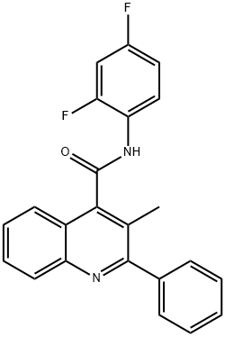 N-(2,4-difluorophenyl)-3-methyl-2-phenyl-4-quinolinecarboxamide 구조식 이미지