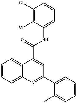 N-(2,3-dichlorophenyl)-2-(2-methylphenyl)-4-quinolinecarboxamide 구조식 이미지