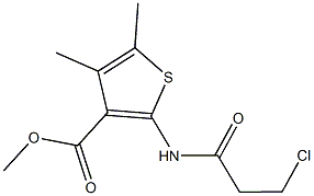 methyl 2-[(3-chloropropanoyl)amino]-4,5-dimethyl-3-thiophenecarboxylate Structure