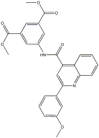 dimethyl 5-({[2-(3-methoxyphenyl)-4-quinolinyl]carbonyl}amino)isophthalate 구조식 이미지