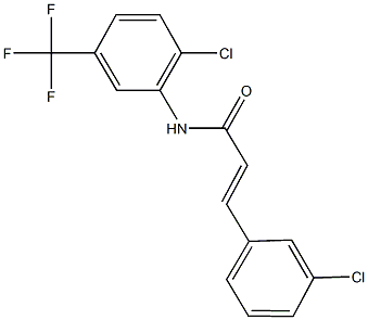 3-(3-chlorophenyl)-N-[2-chloro-5-(trifluoromethyl)phenyl]acrylamide Structure