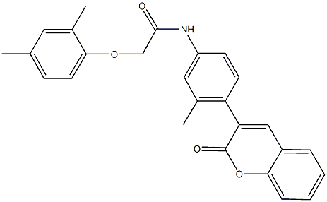 2-(2,4-dimethylphenoxy)-N-[3-methyl-4-(2-oxo-2H-chromen-3-yl)phenyl]acetamide Structure