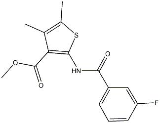 methyl 2-[(3-fluorobenzoyl)amino]-4,5-dimethyl-3-thiophenecarboxylate Structure