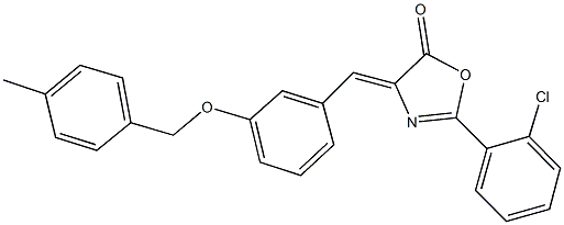 2-(2-chlorophenyl)-4-{3-[(4-methylbenzyl)oxy]benzylidene}-1,3-oxazol-5(4H)-one Structure
