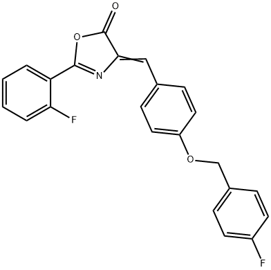 4-{4-[(4-fluorobenzyl)oxy]benzylidene}-2-(2-fluorophenyl)-1,3-oxazol-5(4H)-one Structure