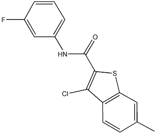 3-chloro-N-(3-fluorophenyl)-6-methyl-1-benzothiophene-2-carboxamide Structure