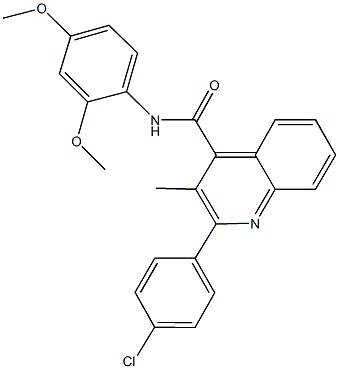 2-(4-chlorophenyl)-N-(2,4-dimethoxyphenyl)-3-methyl-4-quinolinecarboxamide 구조식 이미지