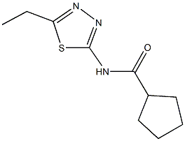 N-(5-ethyl-1,3,4-thiadiazol-2-yl)cyclopentanecarboxamide 구조식 이미지