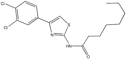 N-[4-(3,4-dichlorophenyl)-1,3-thiazol-2-yl]octanamide Structure