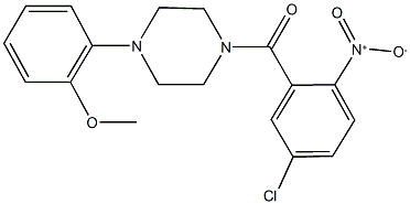 1-{5-chloro-2-nitrobenzoyl}-4-(2-methoxyphenyl)piperazine Structure
