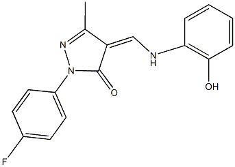 2-(4-fluorophenyl)-4-[(2-hydroxyanilino)methylene]-5-methyl-2,4-dihydro-3H-pyrazol-3-one Structure