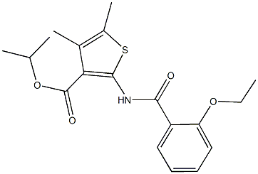 isopropyl 2-[(2-ethoxybenzoyl)amino]-4,5-dimethyl-3-thiophenecarboxylate Structure