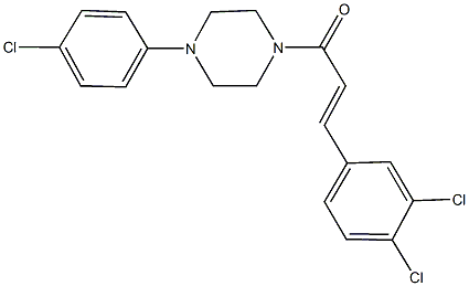 1-(4-chlorophenyl)-4-[3-(3,4-dichlorophenyl)acryloyl]piperazine Structure