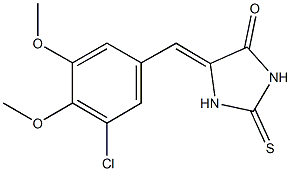 5-(3-chloro-4,5-dimethoxybenzylidene)-2-thioxo-4-imidazolidinone 구조식 이미지