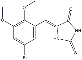 5-(5-bromo-2,3-dimethoxybenzylidene)-2-thioxo-4-imidazolidinone Structure
