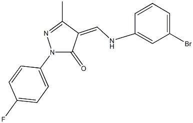 4-[(3-bromoanilino)methylene]-2-(4-fluorophenyl)-5-methyl-2,4-dihydro-3H-pyrazol-3-one Structure