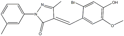 4-(2-bromo-4-hydroxy-5-methoxybenzylidene)-5-methyl-2-(3-methylphenyl)-2,4-dihydro-3H-pyrazol-3-one 구조식 이미지