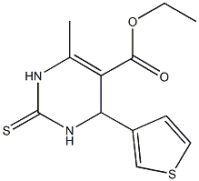 ethyl 6-methyl-4-(3-thienyl)-2-thioxo-1,2,3,4-tetrahydro-5-pyrimidinecarboxylate Structure