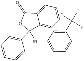 3-phenyl-3-[3-(trifluoromethyl)anilino]-2-benzofuran-1(3H)-one 구조식 이미지