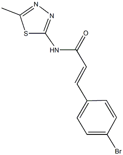 3-(4-bromophenyl)-N-(5-methyl-1,3,4-thiadiazol-2-yl)acrylamide 구조식 이미지