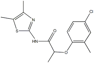 2-(4-chloro-2-methylphenoxy)-N-(4,5-dimethyl-1,3-thiazol-2-yl)propanamide Structure