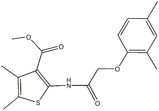 methyl 2-{[(2,4-dimethylphenoxy)acetyl]amino}-4,5-dimethyl-3-thiophenecarboxylate Structure